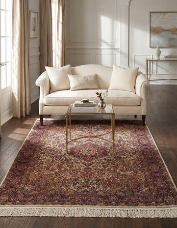 4' 2 x 5' 10 Hand Knotted Kashmir Wool Rug