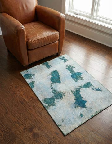 3' 2 x 4' 3 Hand Knotted Ultra Vintage Persian Wool Rug