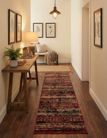 Burgundy Saturn Runner Rug