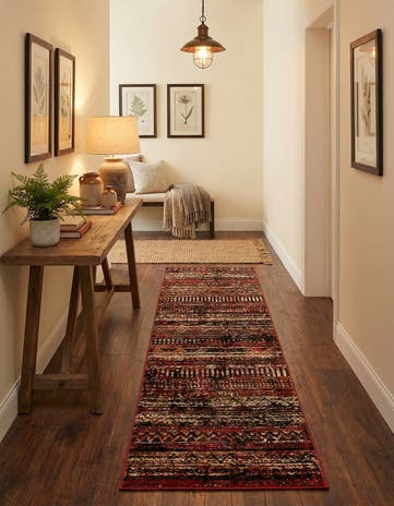 Burgundy Saturn Runner Rug