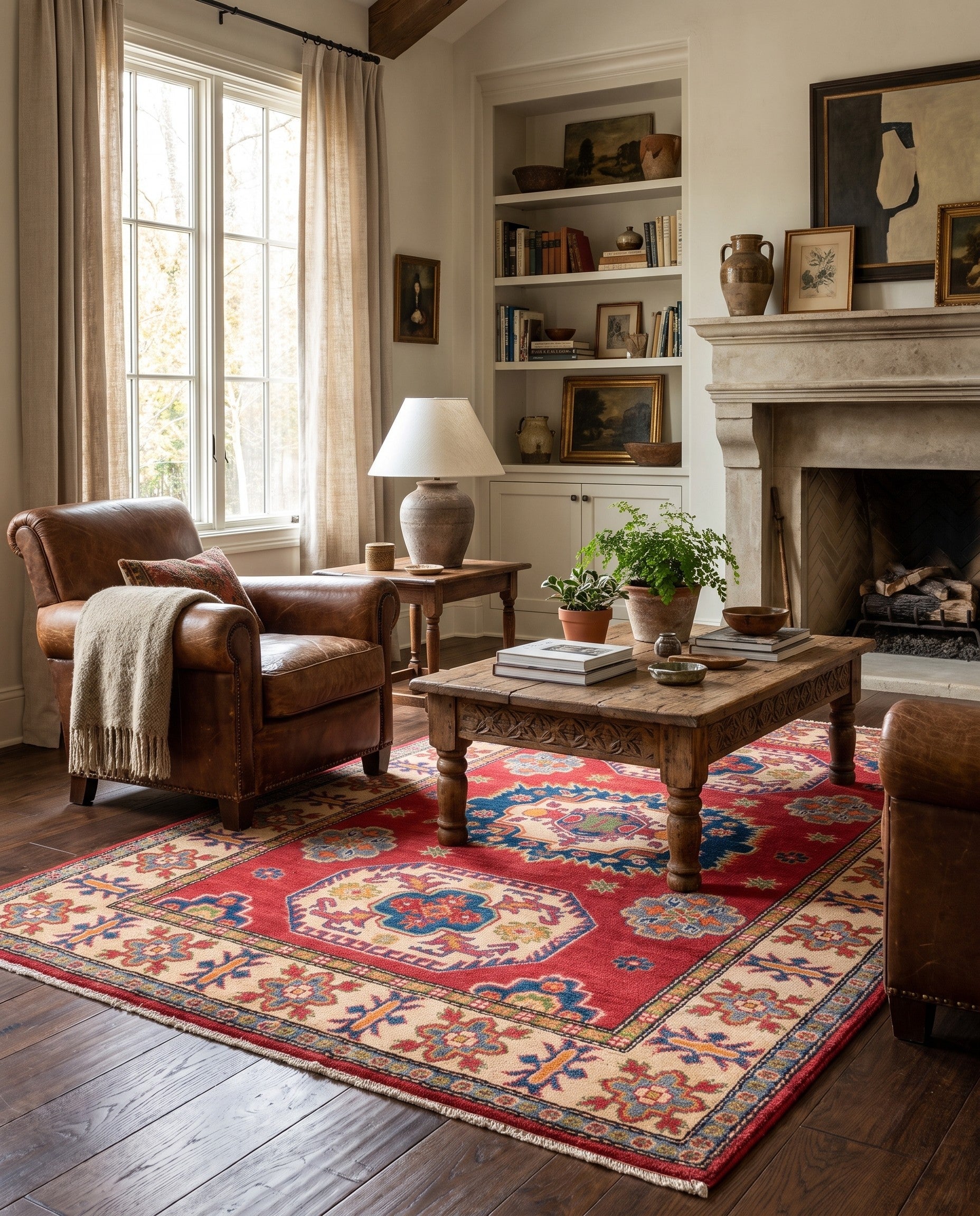 4' 1 x 5' 8 Hand Knotted Kazak Rug