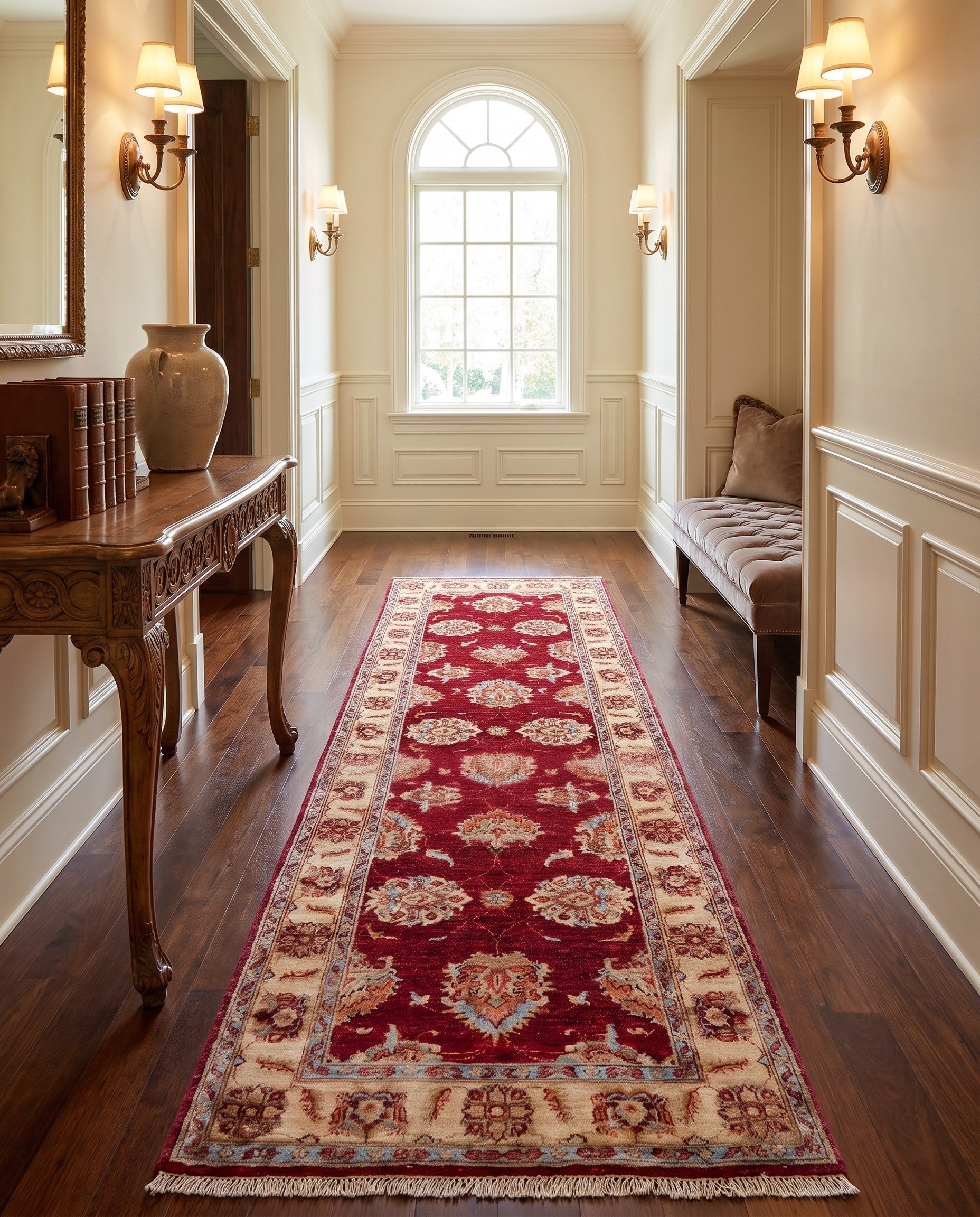 2' 8 x 8' 8 Hand Knotted Peshawar Ziegler Runner Rug