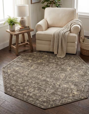 Gray Oregon Octagon Rug