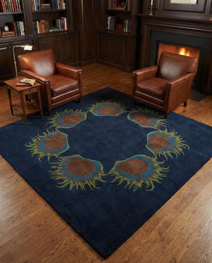 7' 6 x 7' 7 Luna Wool Square Rug