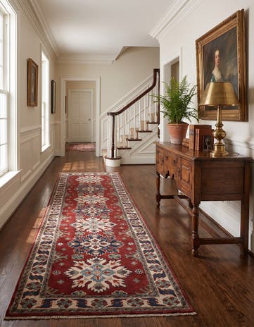2' 9 x 9' 11 Hand Knotted Kazak Runner Rug