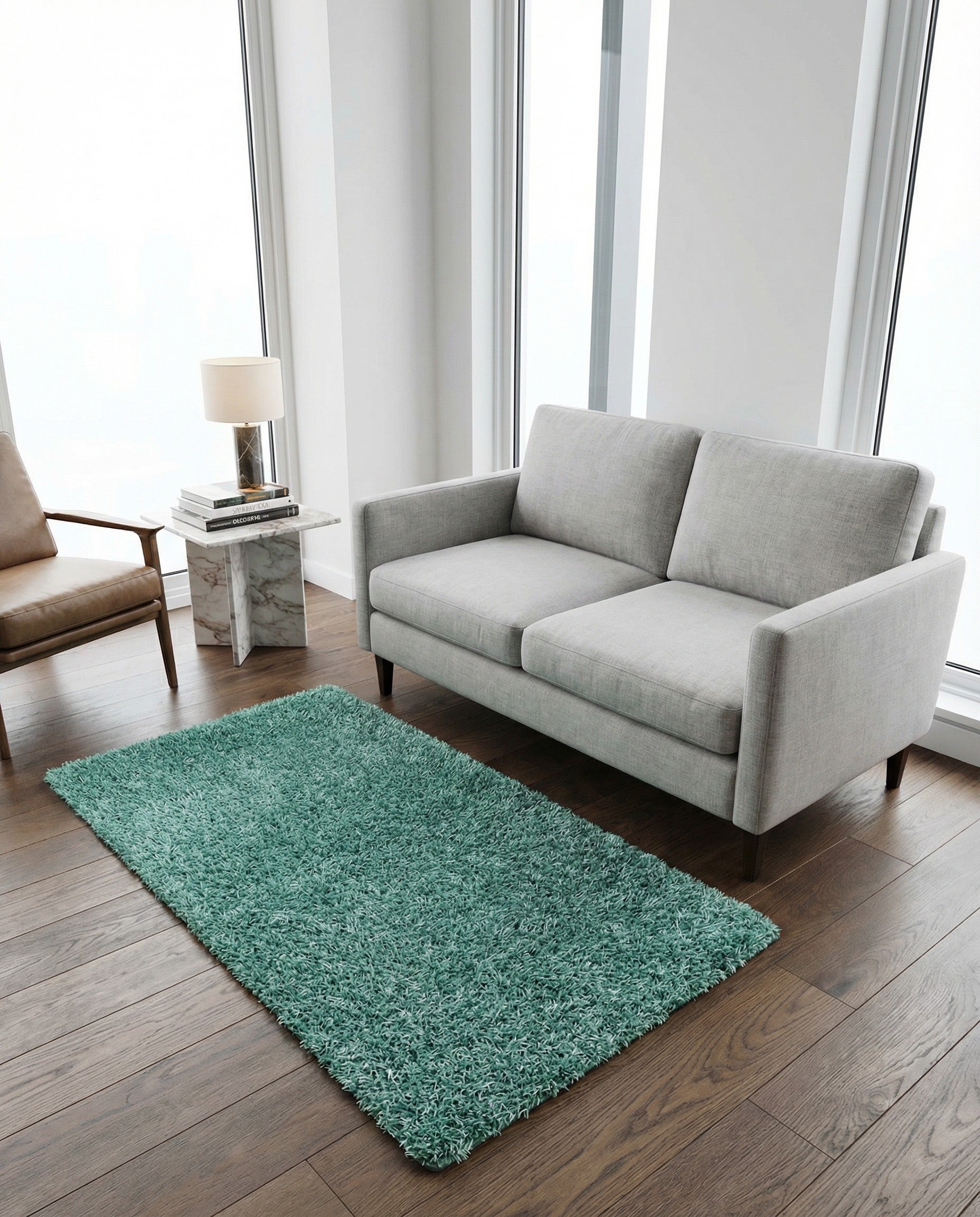 3' x 5' 5 Hand Knotted Solid Shag Oriental Rug