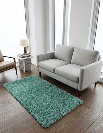 3' x 5' 5 Hand Knotted Solid Shag Oriental Rug