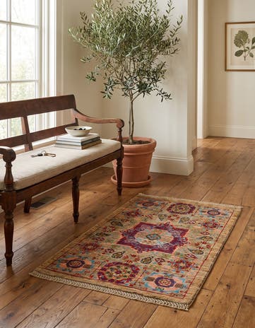 1' 11 x 2' 11 Hand Knotted Mamluk Ziegler Rug