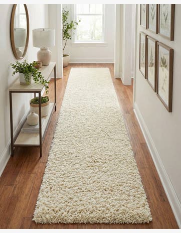 2' 7 x 19' 8 Solid Shag Runner Rug
