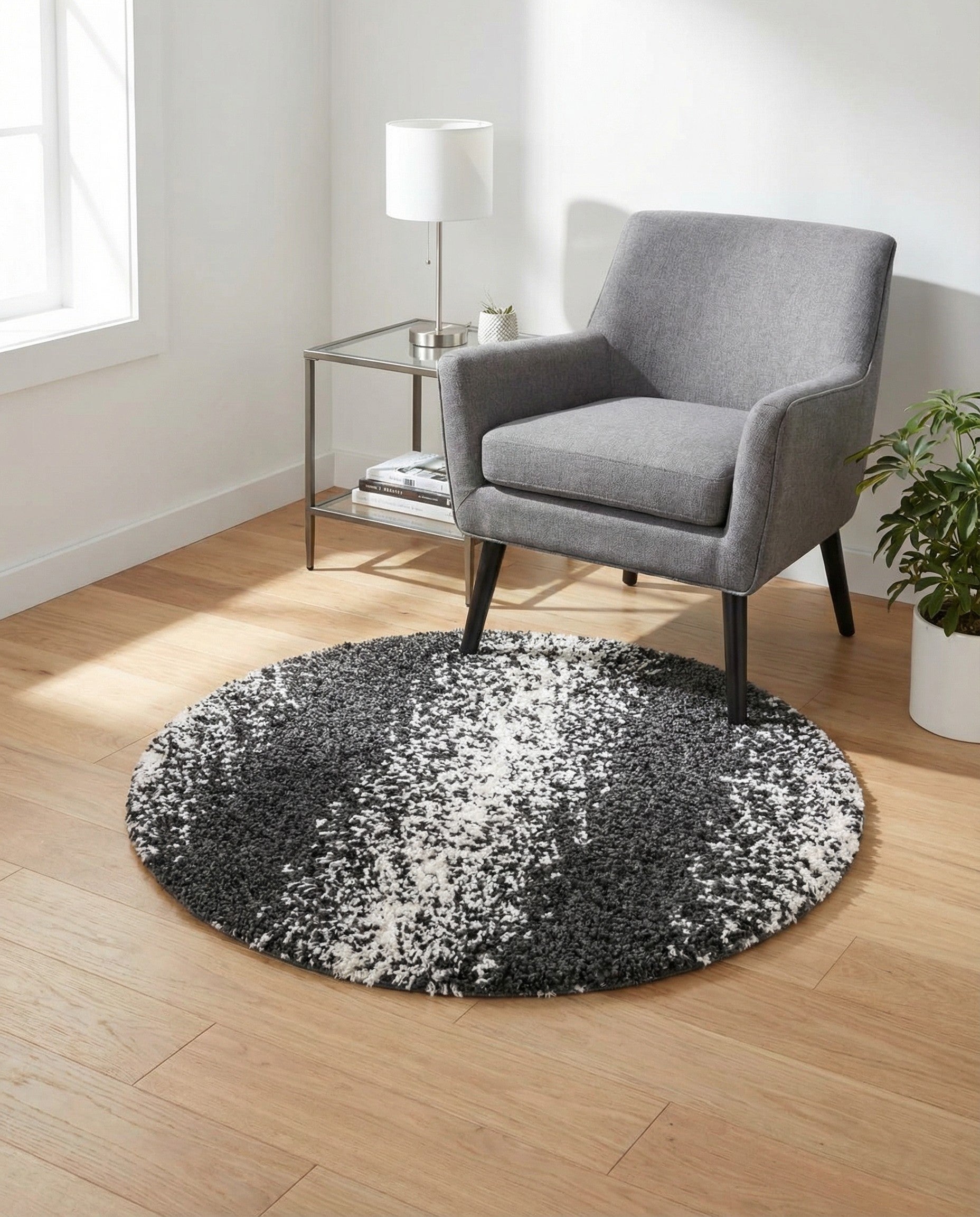 3' 3 x 3' 3 Lagom Shag Round Rug