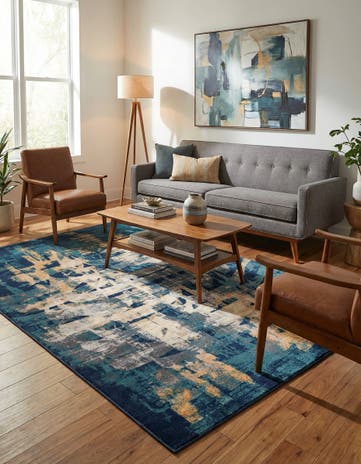Navy Blue Gossamer Rug