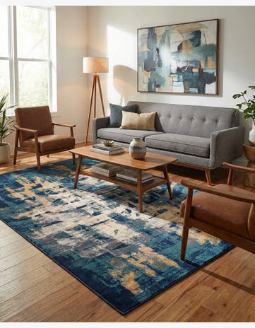 Navy Blue Ethereal Rug