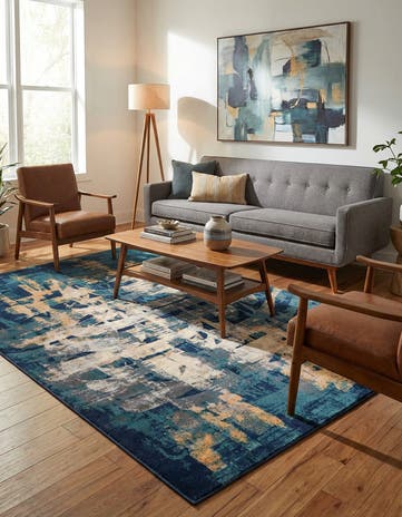 Navy Blue Gossamer Rug