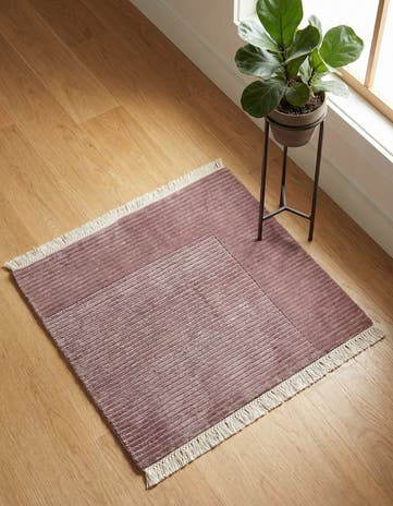 2' 5 x 2' 6 Hand Knotted Darya Wool Square Rug