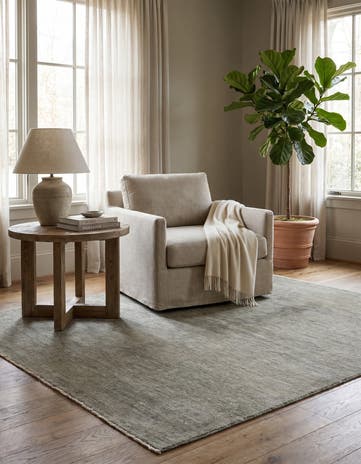 5' x 6' Hand Knotted Over-Dyed Ziegler Square Rug