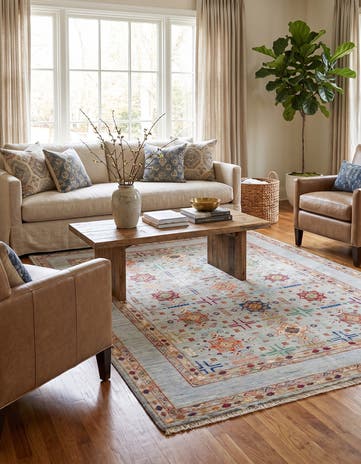 5' 9 x 8' Hand Knotted Ariana Ziegler Rug