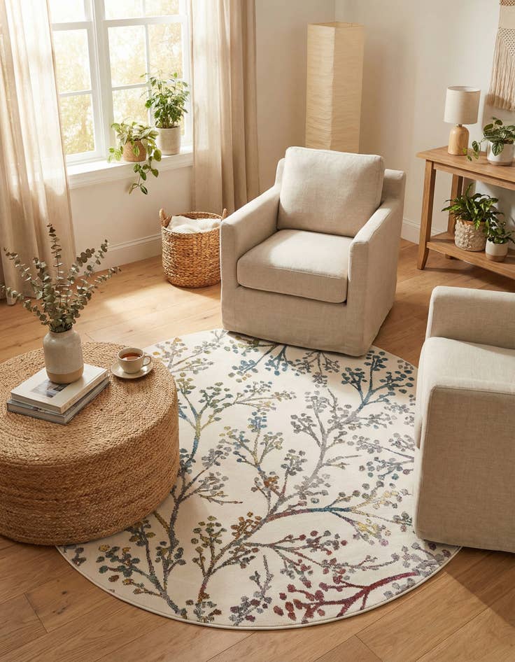 Detail image of 6' x 6' Blossom Round Rug