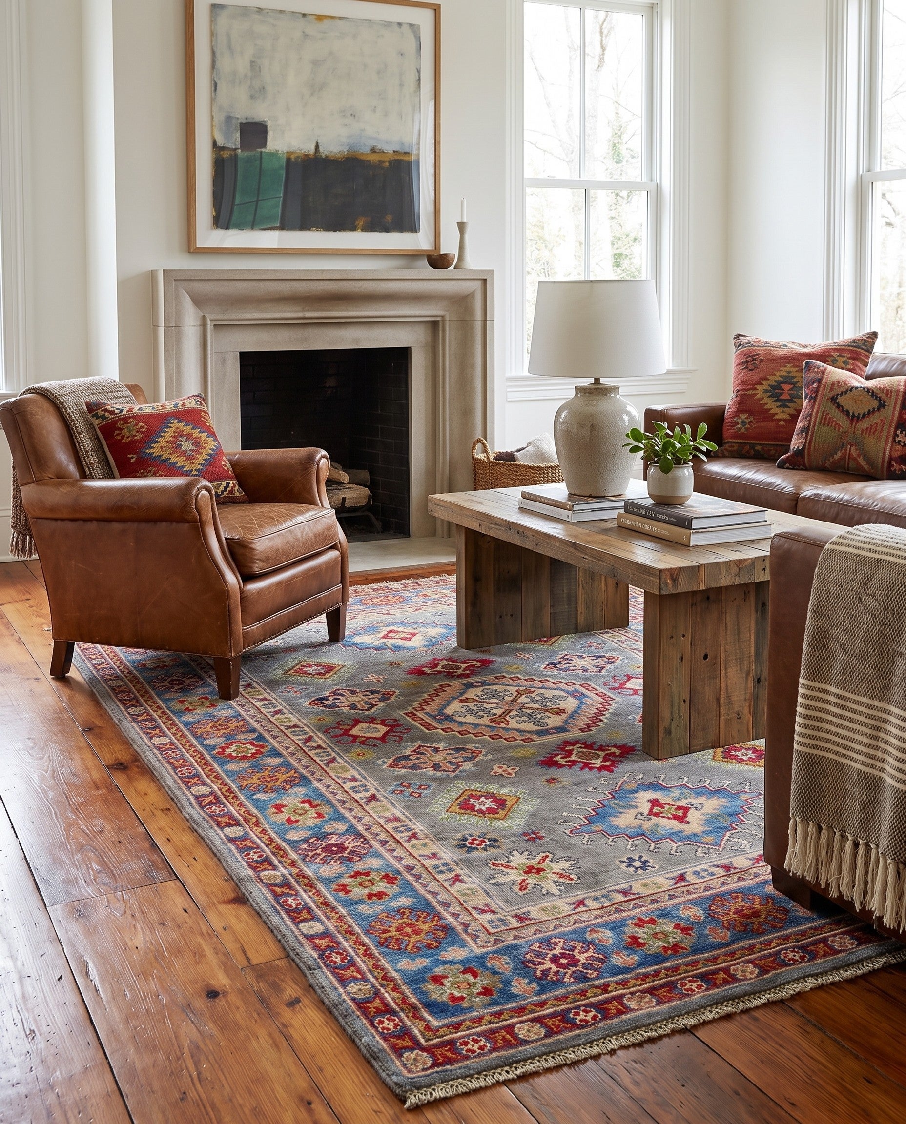 4' 2 x 6' Hand Knotted Kazak Rug