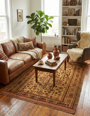 5' 10 x 8' 8 Hand Knotted Sumak Wool Rug