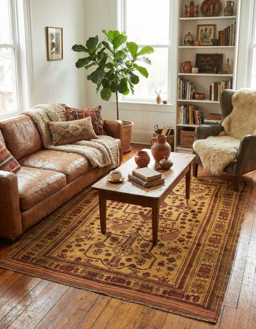 5' 10 x 8' 8 Hand Knotted Sumak Wool Rug