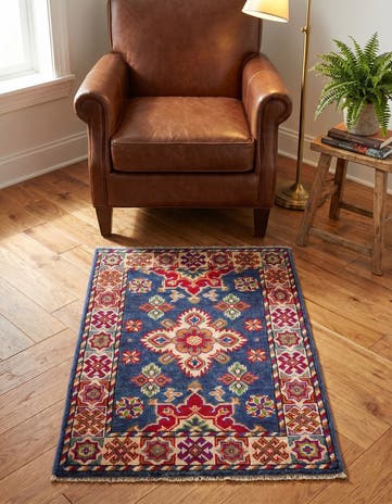 2' x 3' 1 Hand Knotted Kazak Rug