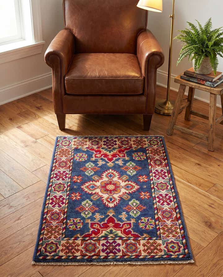 2' x 3' 1 Hand Knotted Kazak Rug
