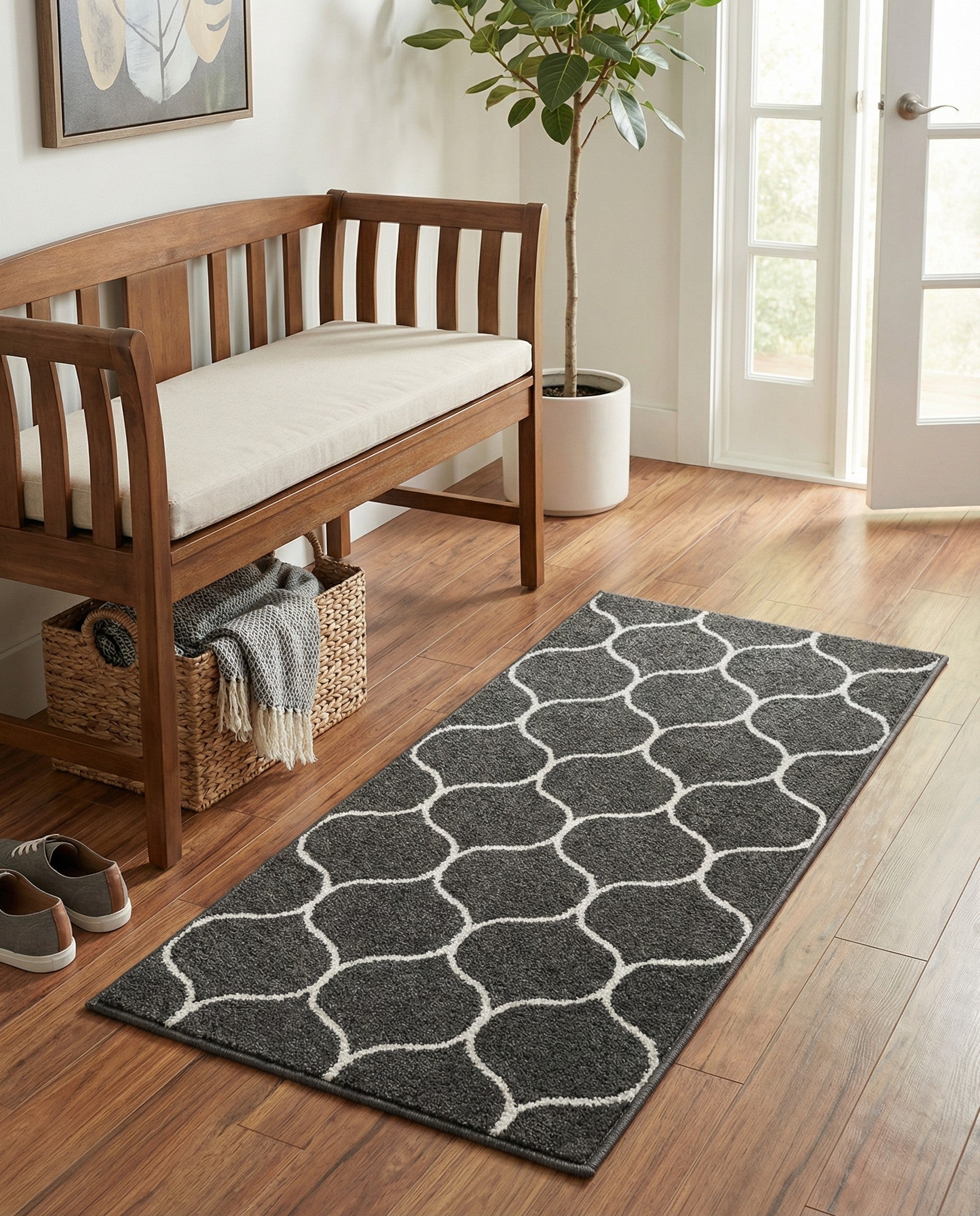 2' x 4' Lattice Frieze Runner Rug