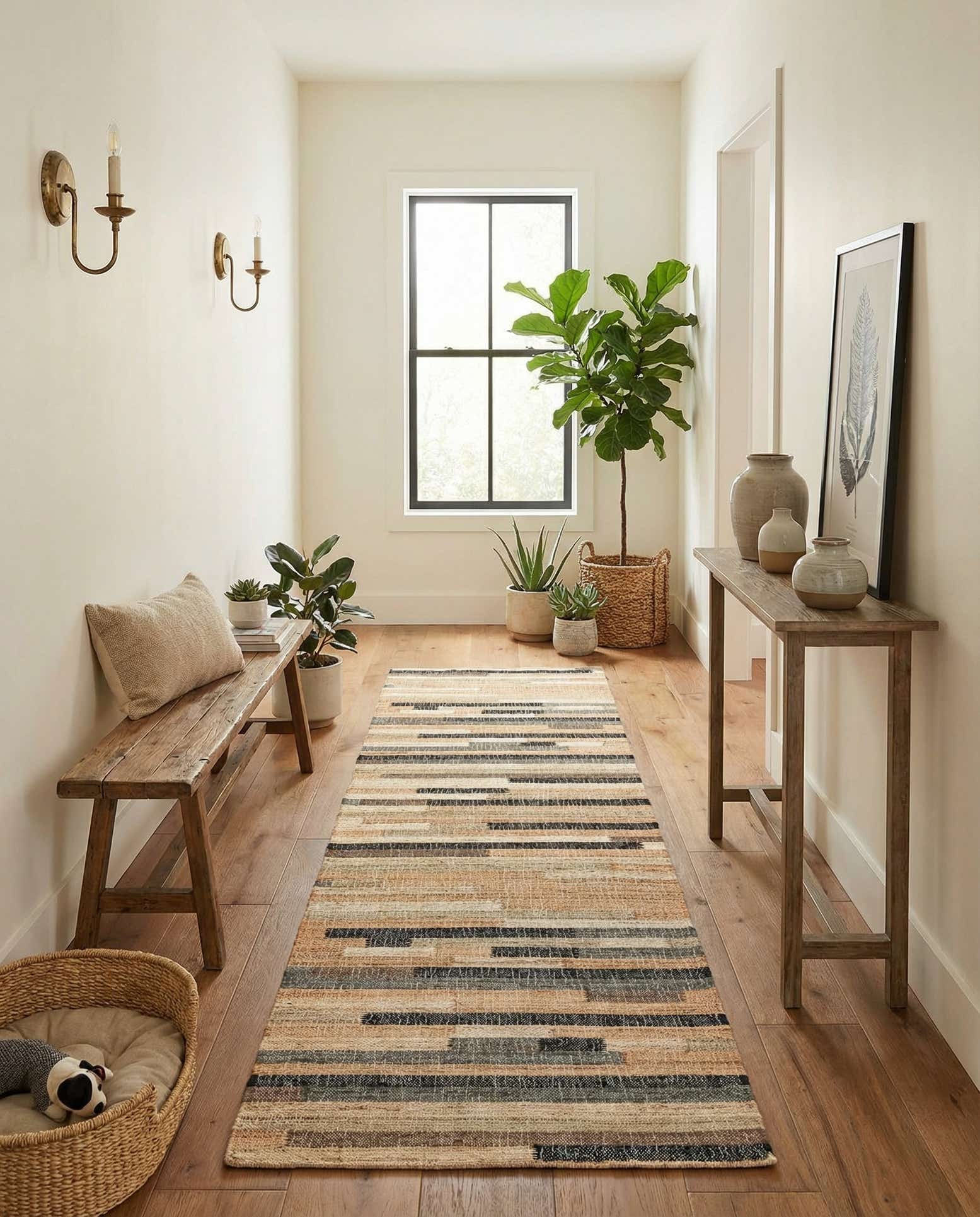 2' 7 x 12' Hand Woven Kala Handwoven Jute Runner Rug