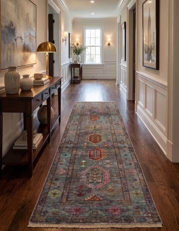 2' 9 x 10' 2 Hand Knotted Ariana Ziegler Runner Rug