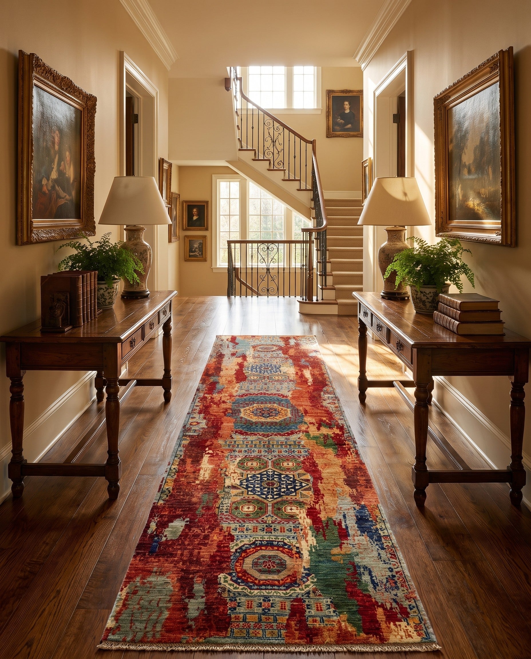 2' 10 x 9' 11 Hand Knotted Mamluk Ziegler Runner Rug
