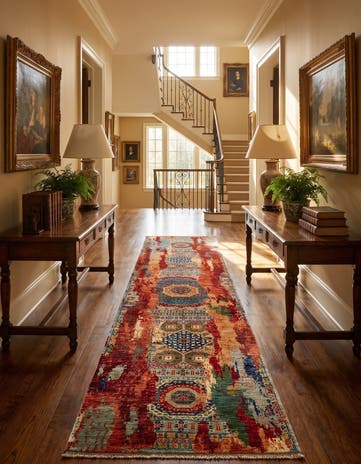 2' 10 x 9' 11 Hand Knotted Mamluk Ziegler Runner Rug