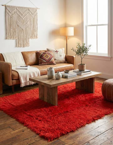 4' 9 x 6' 1 Hand Knotted Moroccan Wool Rug