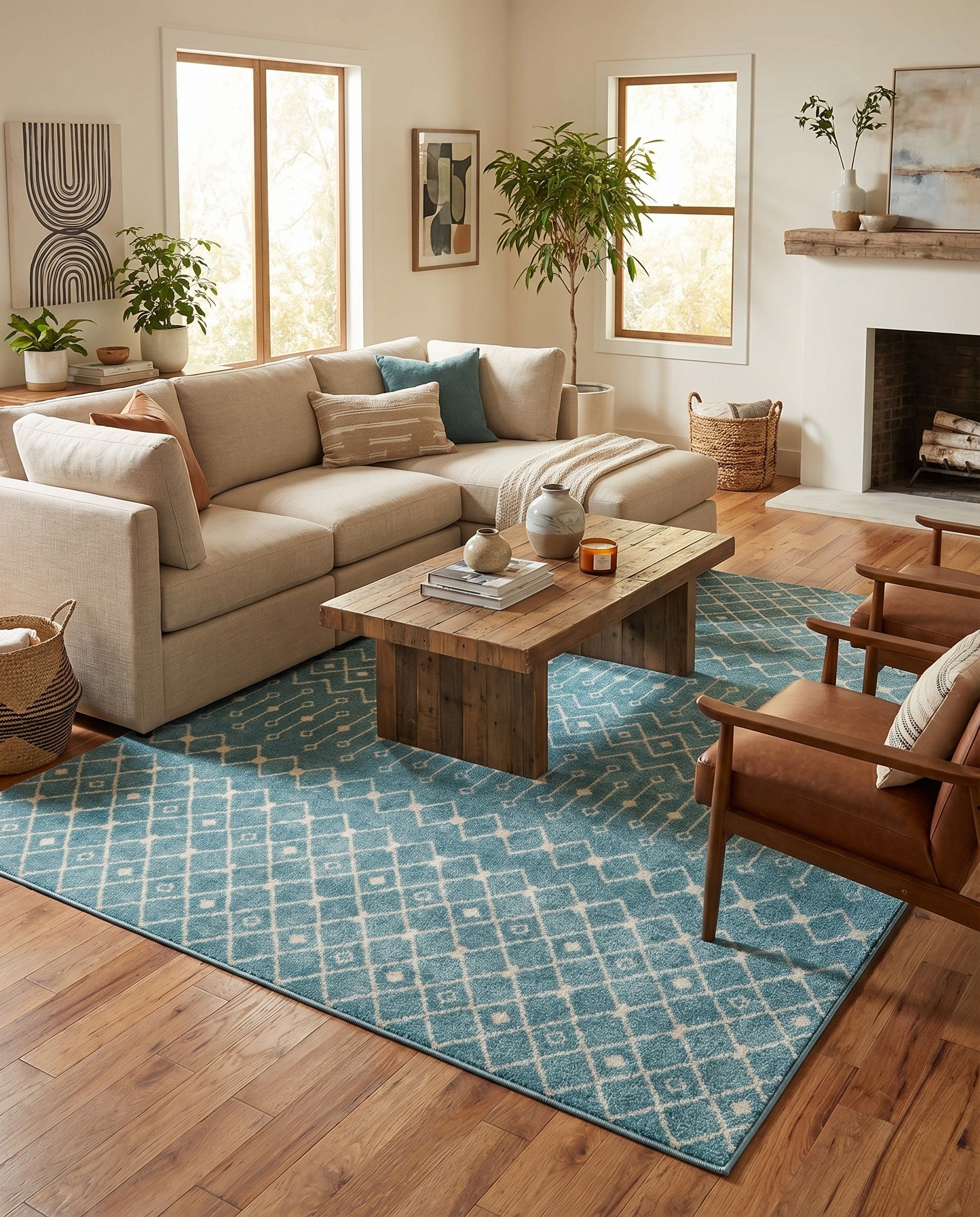 Primary image 10' 8 x 14' Moroccan Trellis Rug