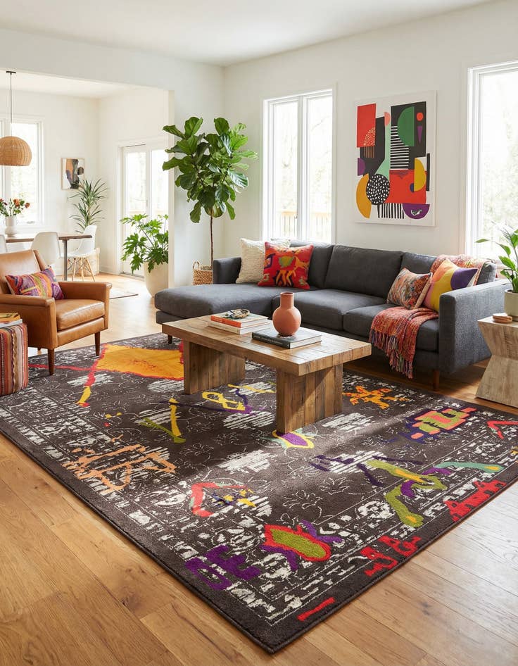 Detail image of 10' 6 x 16' 5 Washable Santa Fe Rug