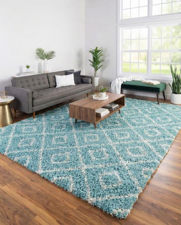  10' x 13' Lattice Shag Rug