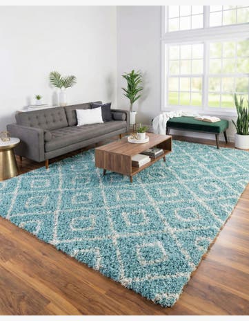 10' x 13' Trellis Shag Rug