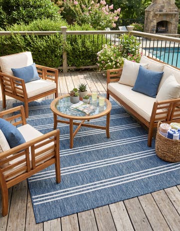 7' 10 x 10' Easy-Clean Jill Zarin Anguilla Indoor / Outdoor Rug