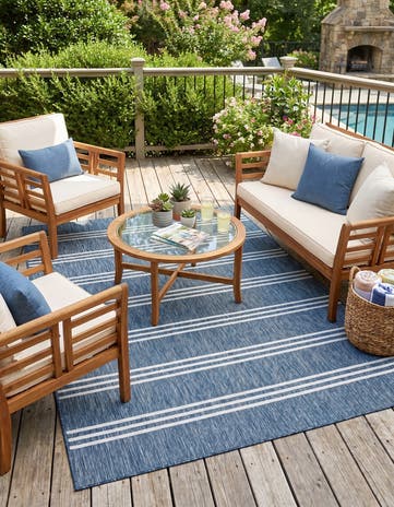 7' 10 x 10' Easy-Clean Jill Zarin Anguilla Indoor / Outdoor Rug