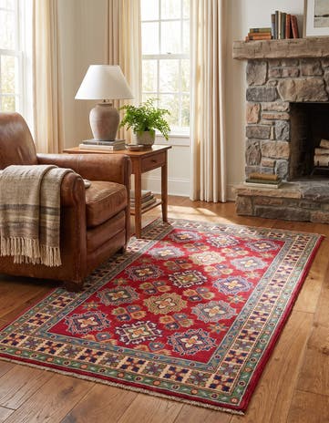 3' 2 x 5' 3 Hand Knotted Kazak Rug