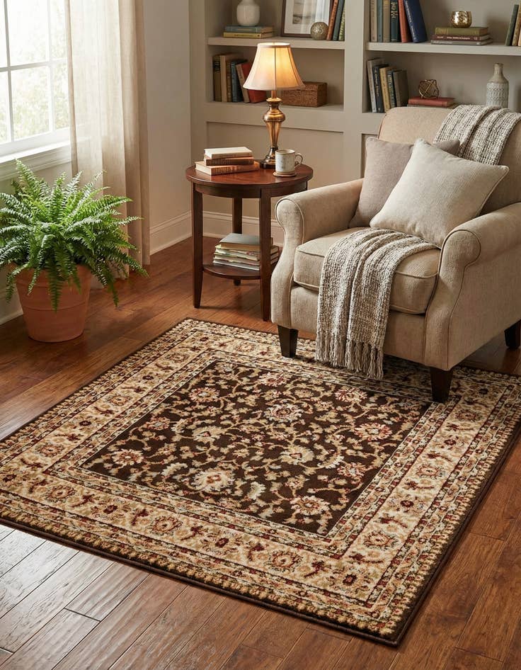 Detail image of 4' x 4' Classic Agra Square Rug