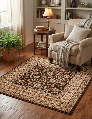 Brown Aditi Square Rug