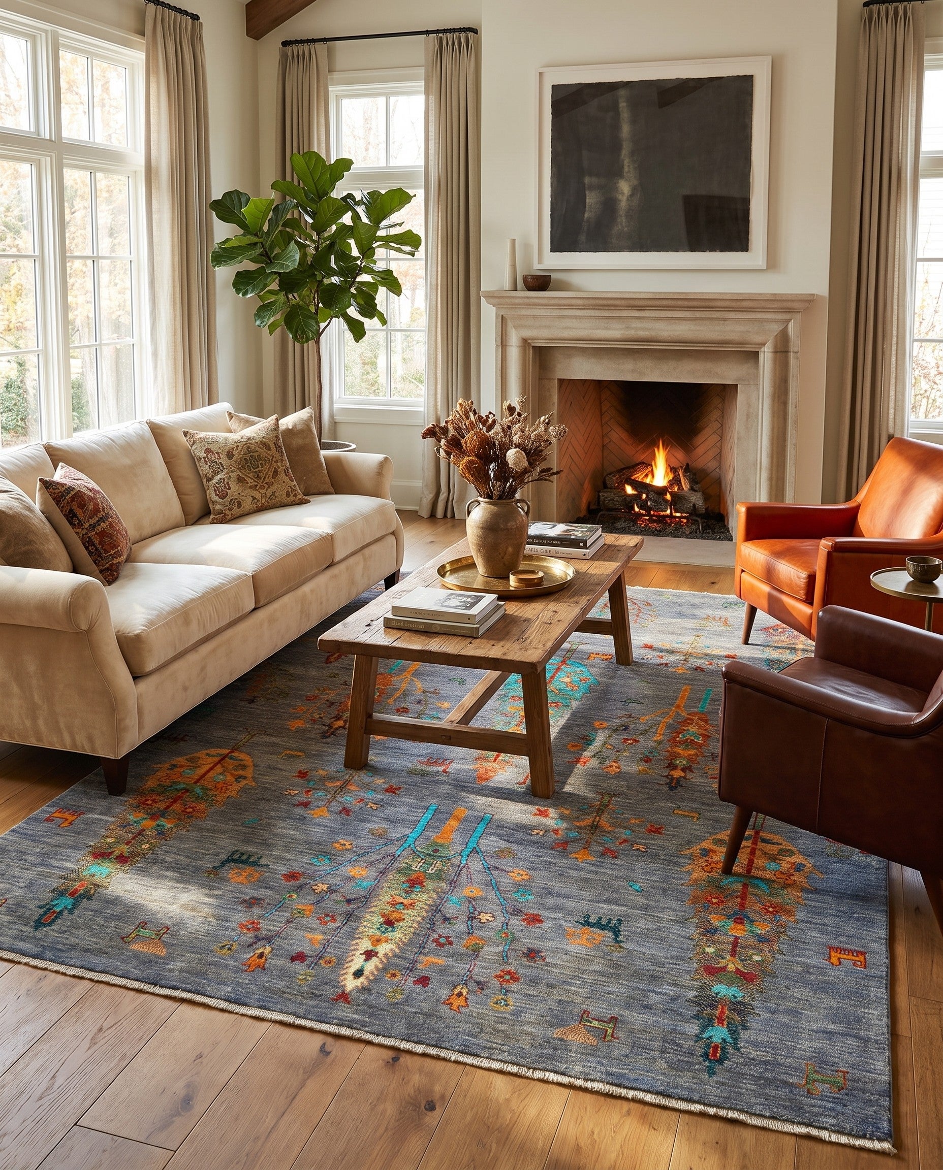 5' 10 x 7' 8 Hand Knotted Ariana Ziegler Rug