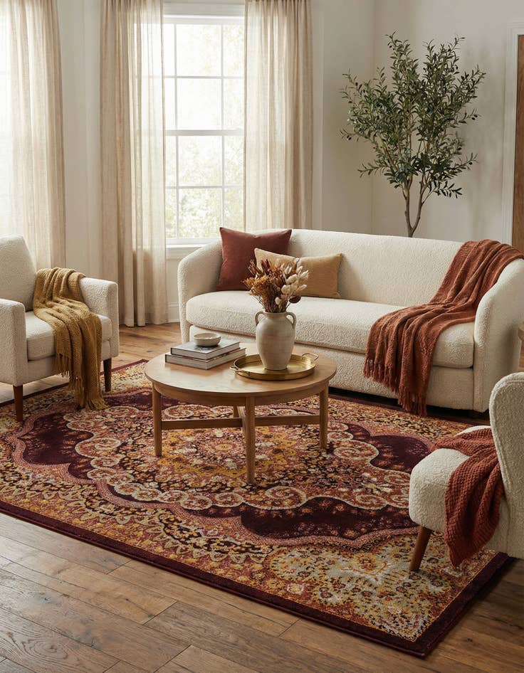 Detail image of 5' 3 x 8' Kamala Washable Rug