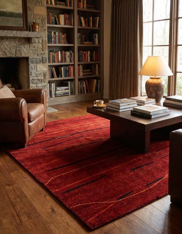 5' x 6' 8 Hand Knotted Gabbeh Wool Rug