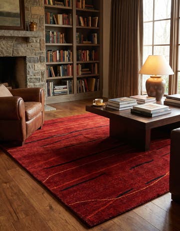5' x 6' 8 Hand Knotted Gabbeh Wool Rug