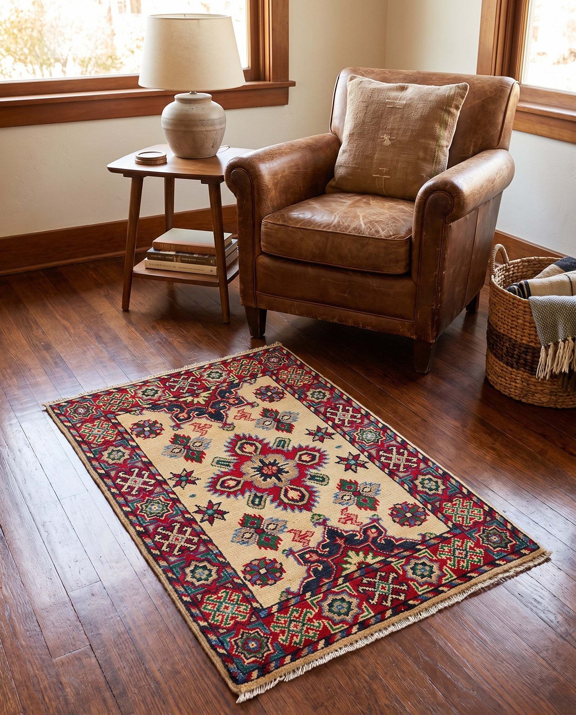 2' x 3' Hand Knotted Kazak Rug