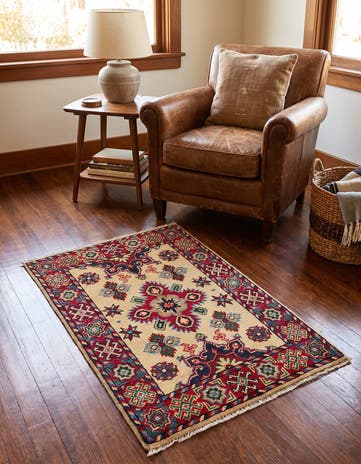 2' x 3' Hand Knotted Kazak Rug