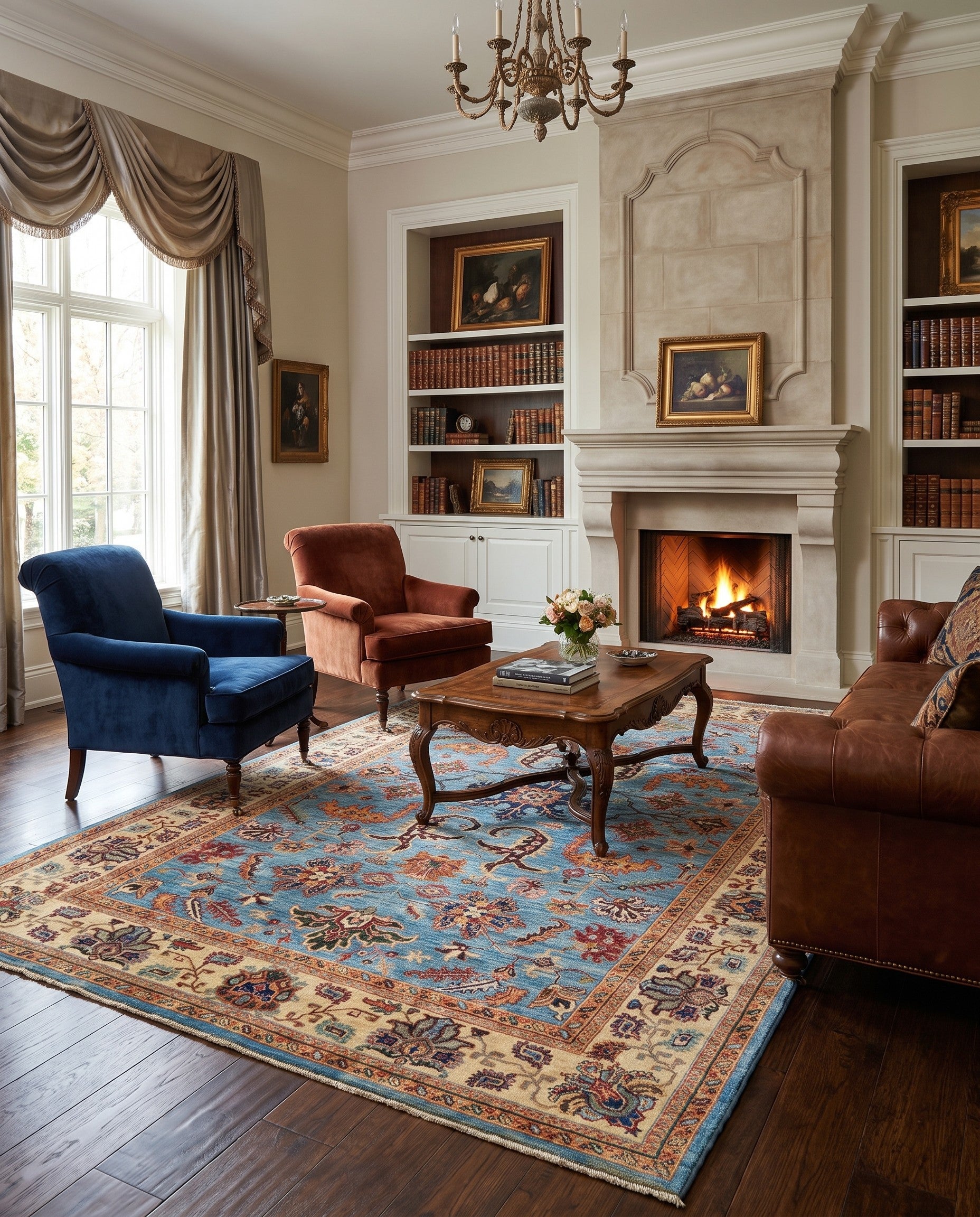 6' 9 x 9' 11 Hand Knotted Ariana Ziegler Rug