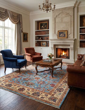 6' 9 x 9' 11 Hand Knotted Ariana Ziegler Rug