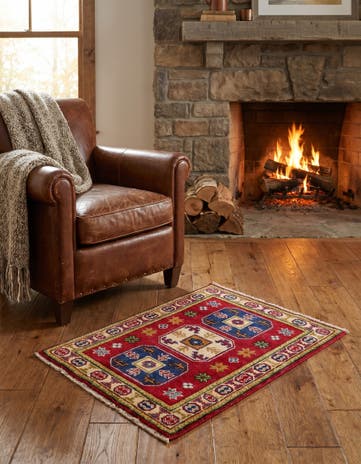 2' x 3' Hand Knotted Kazak Rug